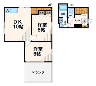 東京都府中市若松町1【アパート】の間取り