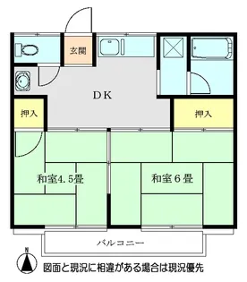 第二金井コーポ【1階】の間取り