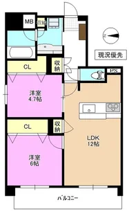 アリービオ東口【6階】の間取り
