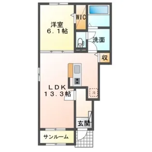 メゾン ドゥ エスポアール I・II・III【1階】の間取り