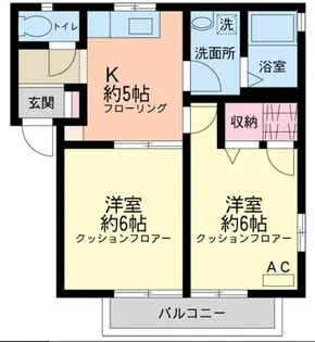 Flat F【1階】の間取り