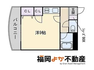 エンジョイスペース西新【3階】の間取り