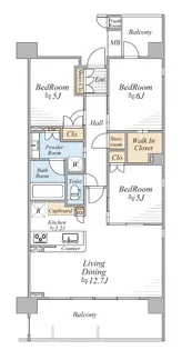 パークホームズ品川ザ・レジデンス【3階】の間取り