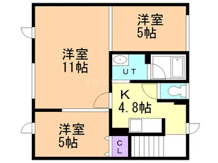 メープルハイツ筒井D【2階】の間取り