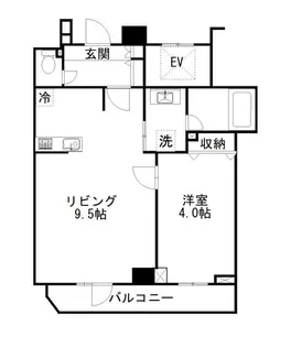 イデェオ東京【5階】の間取り