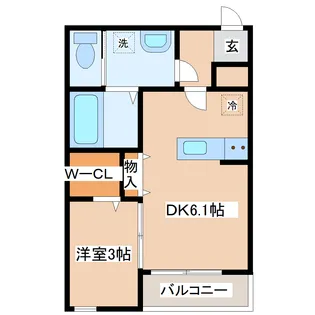 Lucente(ルチェンテ)【1階】の間取り