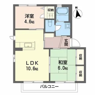 バリュージュ萌芽 D棟【1階】の間取り