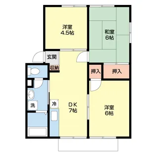 アーバン市原7号館【1階】の間取り