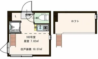 ハーモニーテラス潮見【1階】の間取り
