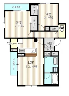 ジュヌ メナージュ【2階】の間取り