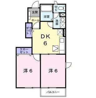 ヴェルカーザI【1階】の間取り