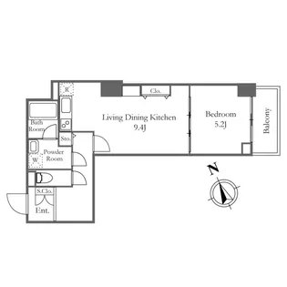 リバーシティ21新川【16階】の間取り