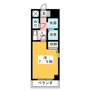 クリエイト名古屋天白公園【7階】の間取り