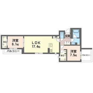 メゾン オルジュ【2階】の間取り
