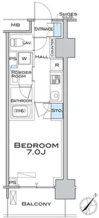 MFPRコート武蔵小山【12階】の間取り