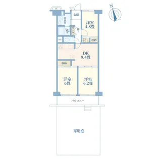 メイツ川口【1階】の間取り