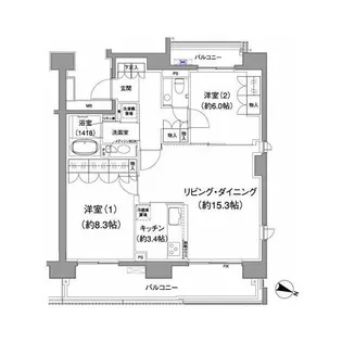 番町レジデンス【2階】の間取り