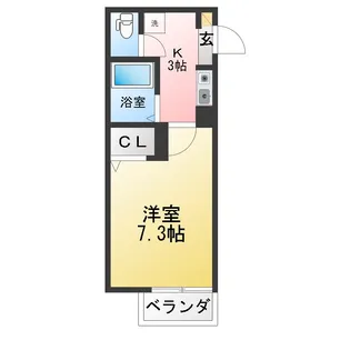エバーグリーン黒笹【2階】の間取り