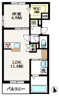グランディール【3階】の間取り