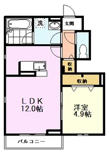 アファンの杜 B号棟【1階】の間取り