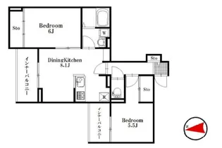 シャトネルB【3階】の間取り