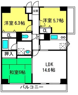 キャラミOMIYA【2階】の間取り