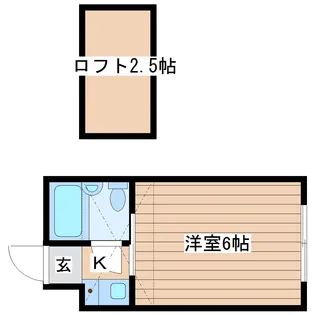 ベルシティ米ヶ袋【2階】の間取り