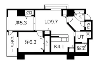 シティコート目黒2号棟【5階】の間取り