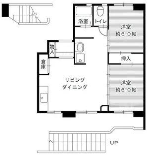 ビレッジハウス大成2号棟【1階】の間取り