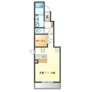 カリーノ喜惣治【1階】の間取り