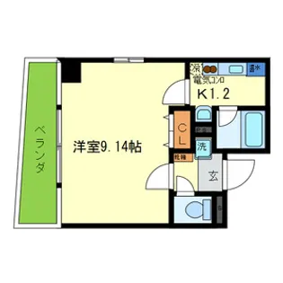 B-RISE新町【8階】の間取り