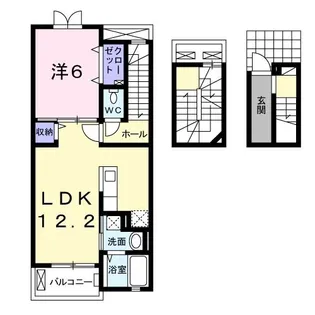 ガーデン・ヴィラ A棟【3階】の間取り