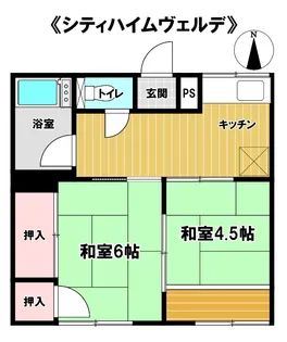 シティハイムヴェルデ【1階】の間取り