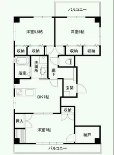 ベルサイトM【7階】の間取り