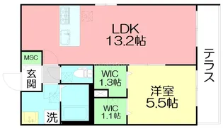 ヘーベルメゾン湘南本町【1階】の間取り