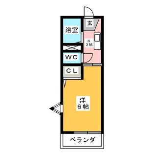 コンフォール菖蒲池【1階】の間取り