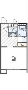 レオパレスASAHI【1階】の間取り
