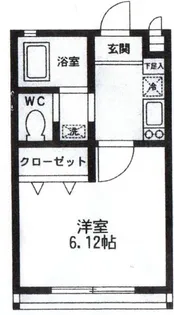 スカイキープ明大前【1階】の間取り