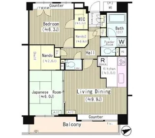 品川戸越パーク・ホームズ【9階】の間取り