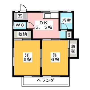 カヤマハイツ【2階】の間取り