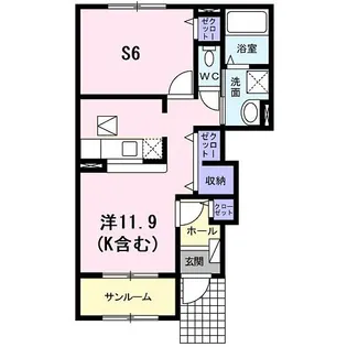 ラフィーネ葛野・II【1階】の間取り