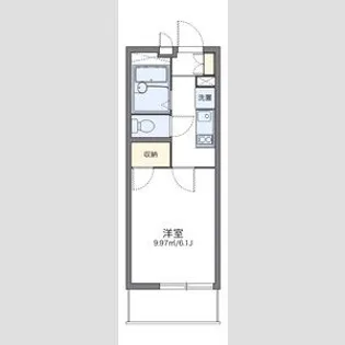 レオパレスケー ファイブ【1階】の間取り