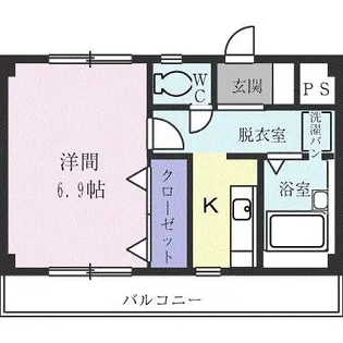 ヴェルドールマンション【1階】の間取り