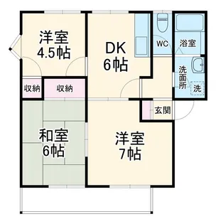 フレグランセB【2階】の間取り