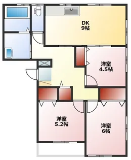 アーバンハイツ仲田【1階】の間取り