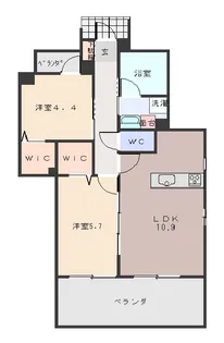 コーワソレイユ【1階】の間取り