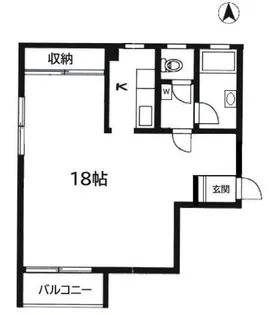 麻布網代マンション【2階】の間取り