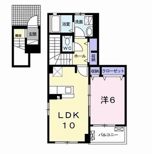 ヴァン ベール【2階】の間取り