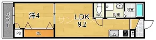 マリーベル深江橋【1階】の間取り