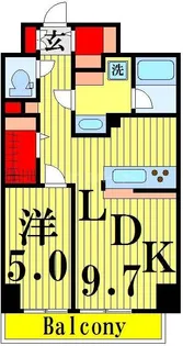 ミルーナヒルズエグラス梅島【1階】の間取り